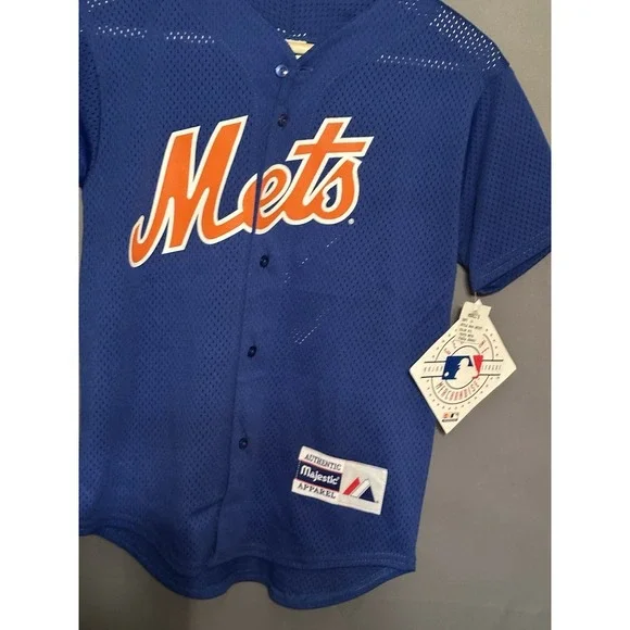 Majestic New York Mets Youth Baseball Jersey Blue Mike Piazza MLB 6541 METHY - Picture 5 of 14